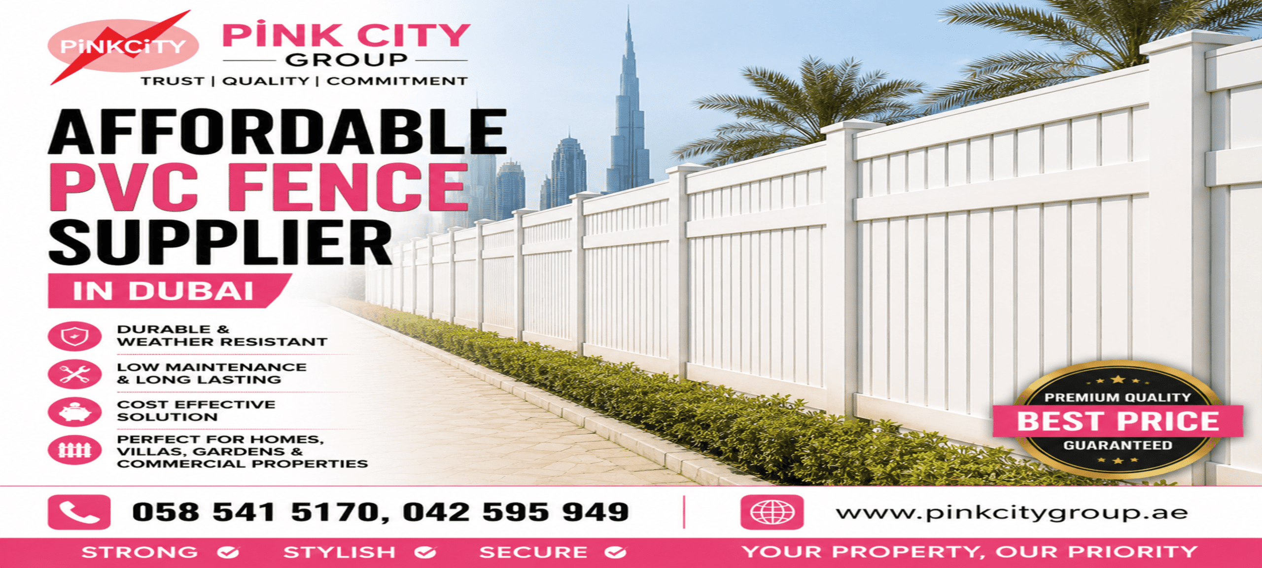 Affordable PVC Fence Supplier in Dubai
