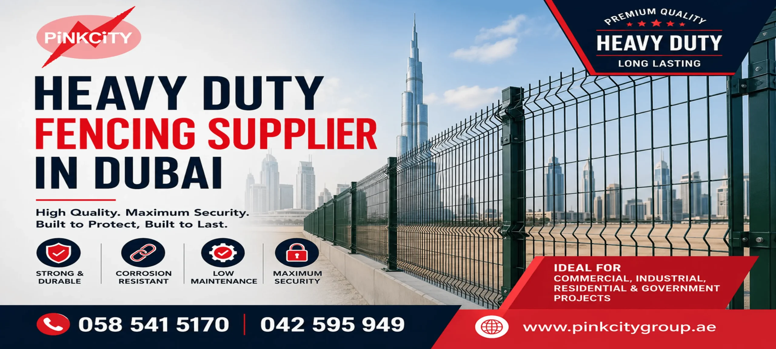 Heavy Duty Fencing Supplier in Dubai