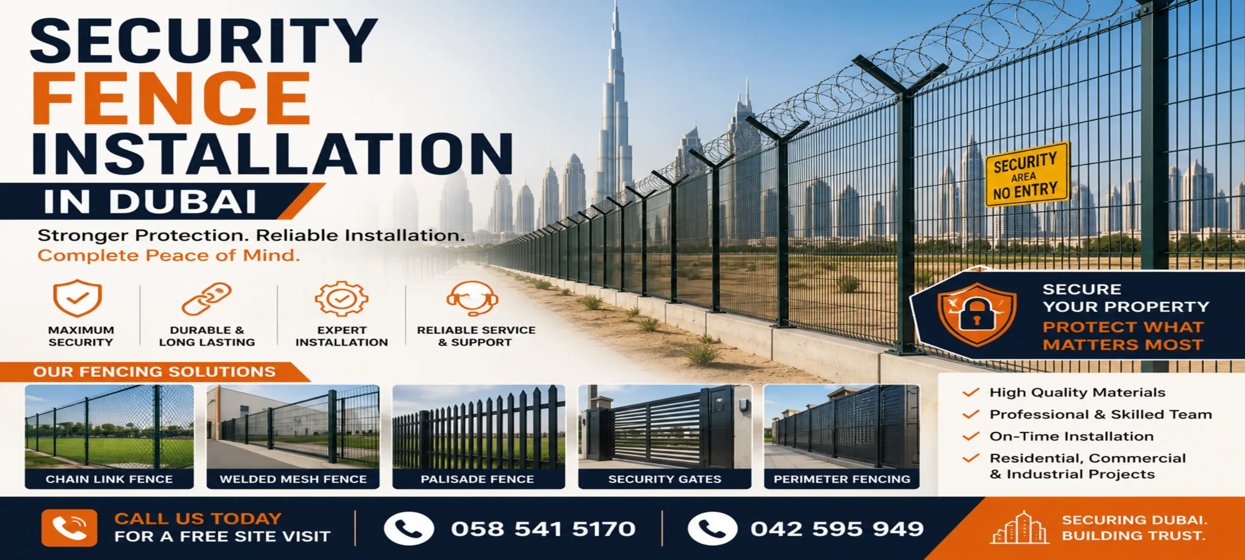 Security Fence Installation in Dubai