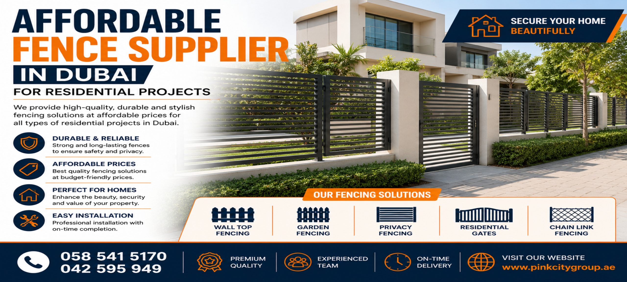 Affordable Fence Supplier in Dubai for Residential Projects